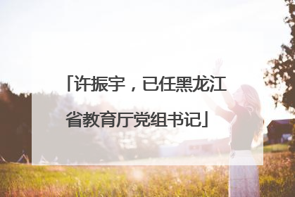 许振宇，已任黑龙江省教育厅党组书记
