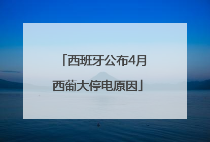 西班牙公布4月西葡大停电原因