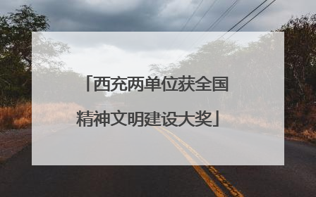 西充两单位获全国精神文明建设大奖