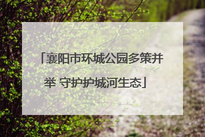 襄阳市环城公园多策并举 守护护城河生态