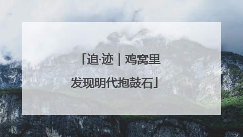追·迹｜鸡窝里发现明代抱鼓石