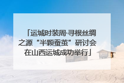 运城时装周·寻根丝绸之源“半颗蚕茧”研讨会在山西运城成功举行