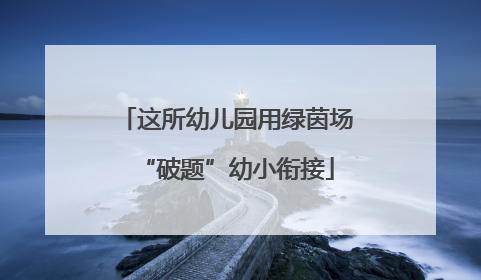 这所幼儿园用绿茵场“破题”幼小衔接