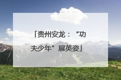 贵州安龙：“功夫少年”展英姿