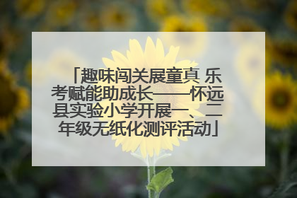 趣味闯关展童真 乐考赋能助成长——怀远县实验小学开展一、二年级无纸化测评活动