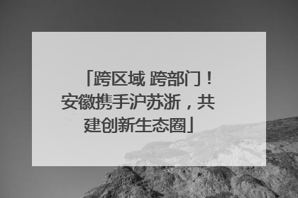 跨区域 跨部门！安徽携手沪苏浙，共建创新生态圈