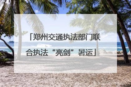 郑州交通执法部门联合执法“亮剑”暑运