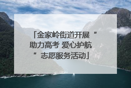 金家岭街道开展“助力高考 爱心护航”志愿服务活动