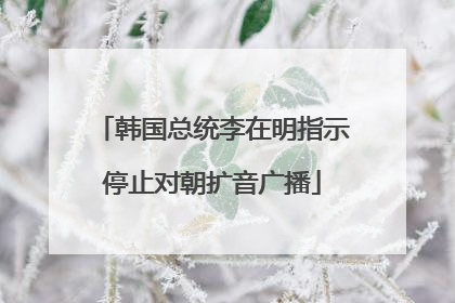 韩国总统李在明指示停止对朝扩音广播