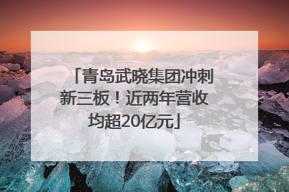 青岛武晓集团冲刺新三板！近两年营收均超20亿元
