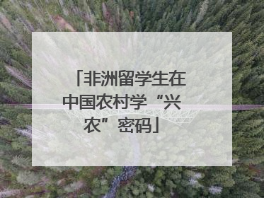 非洲留学生在中国农村学“兴农”密码