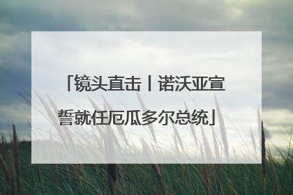 镜头直击丨诺沃亚宣誓就任厄瓜多尔总统