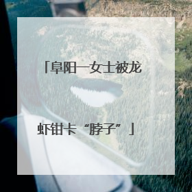 阜阳一女士被龙虾钳卡“脖子”