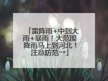 雷阵雨+中到大雨+暴雨！大范围降雨马上到河北！注意防范→