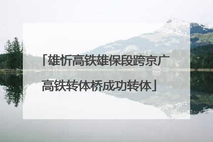 雄忻高铁雄保段跨京广高铁转体桥成功转体