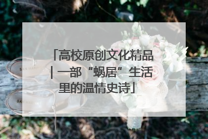 高校原创文化精品｜一部“蜗居”生活里的温情史诗