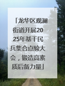 龙华区观澜街道开展2025年基干民兵集合点验大会，锻造高素质后备力量