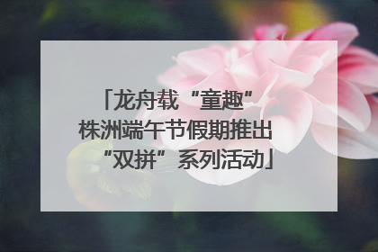龙舟载“童趣” 株洲端午节假期推出“双拼”系列活动
