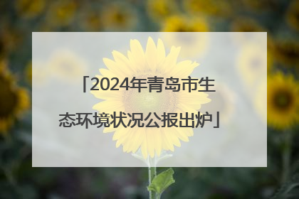 2024年青岛市生态环境状况公报出炉