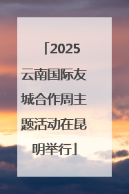 2025云南国际友城合作周主题活动在昆明举行