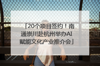 20个项目签约！南通崇川赴杭州举办AI赋能文化产业推介会