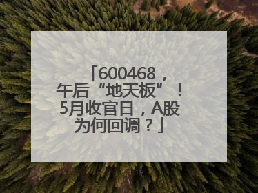 600468，午后“地天板”！5月收官日，A股为何回调？
