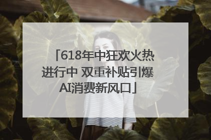 618年中狂欢火热进行中 双重补贴引爆AI消费新风口