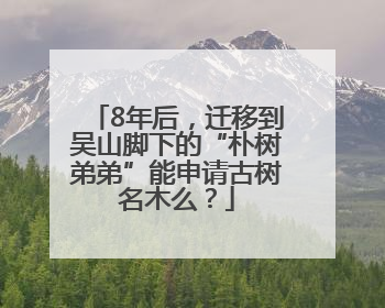 8年后，迁移到吴山脚下的“朴树弟弟”能申请古树名木么？