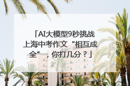 AI大模型9秒挑战上海中考作文“相互成全”，你打几分？